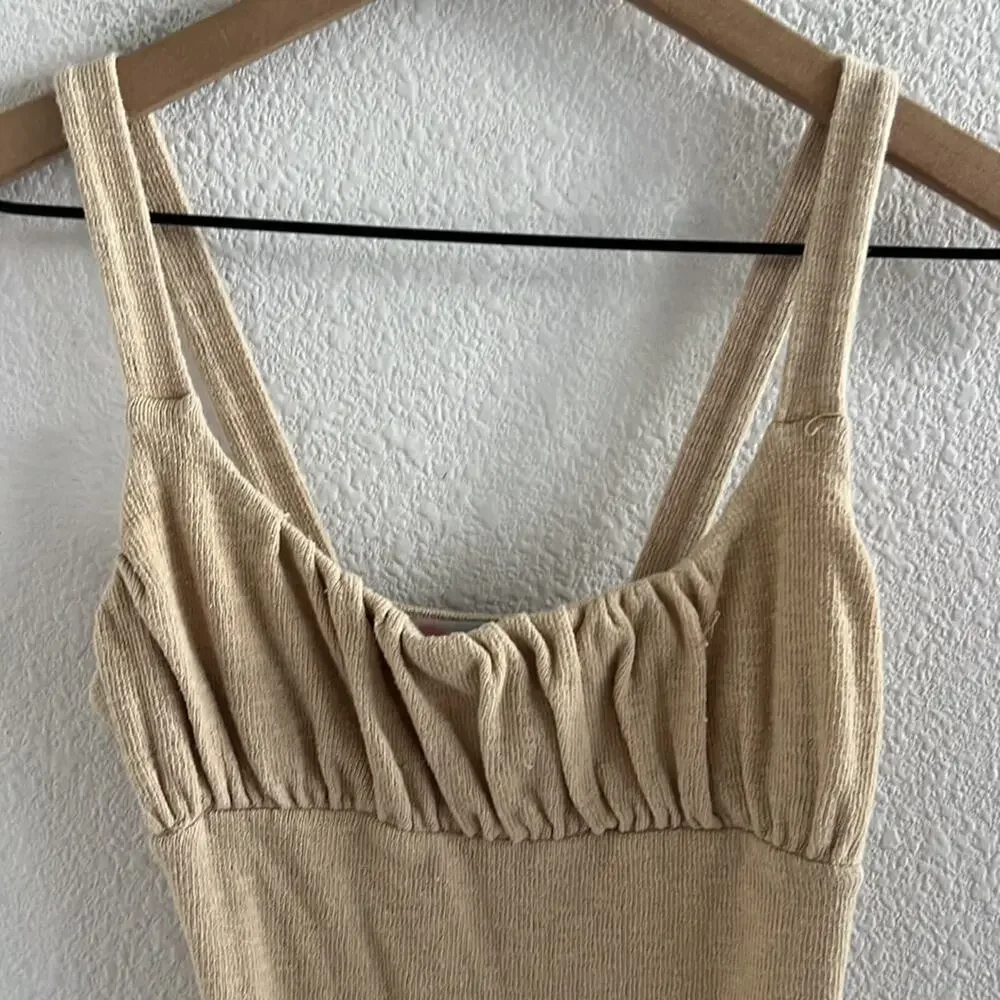 Free People Beach FP Beach Textured Babydoll Bodysuit Top XS